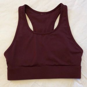 XS Black Cherry Racerback Fabletics Sports Bra
